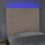 Voir la diapositive 3 : VIDAXL Tete de lit a LED Cappuccino 100x5x118/128 cm Similicuir