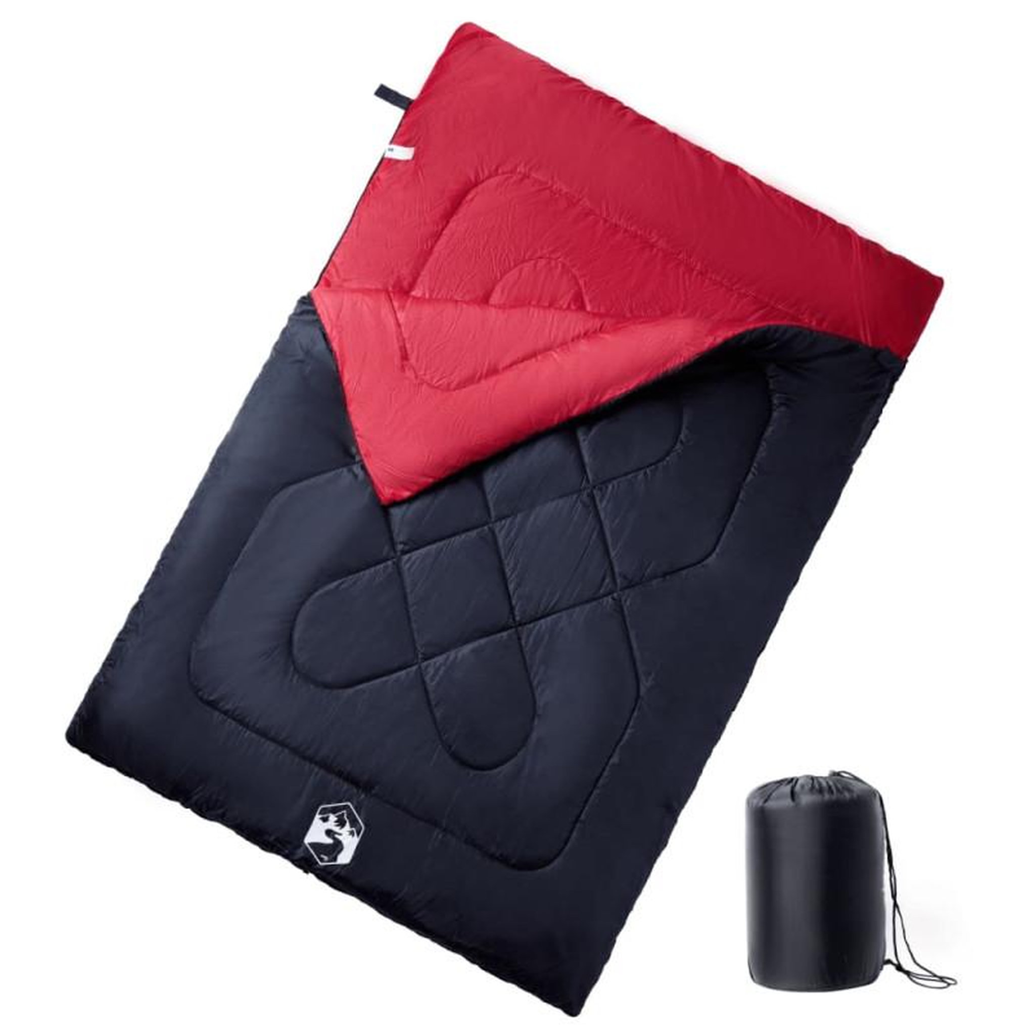 Voir la diapositive 1 : VIDAXL Sac de couchage double et oreillers adultes camping 3 4 saisons