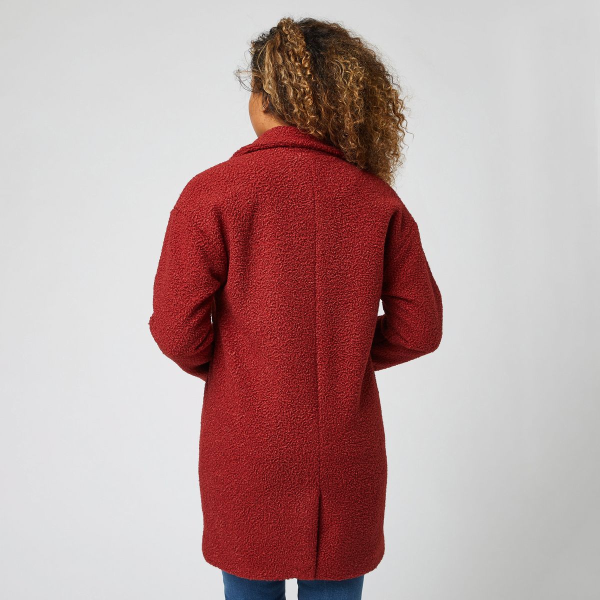 IN EXTENSO Manteau long rouge femme