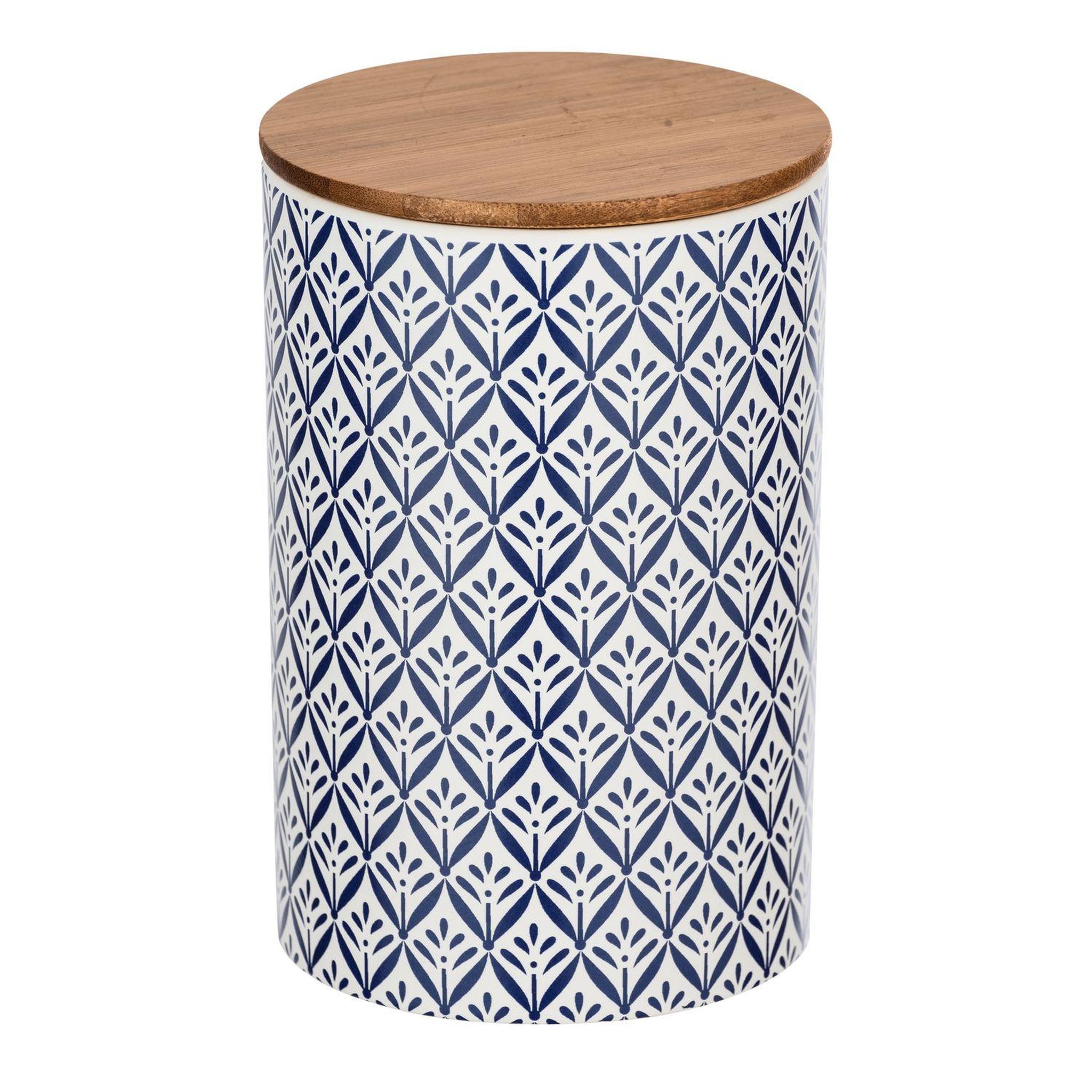 Wenko Boîte de conservation aliment Bord de mer Lorca - 1,45 L - Bleu et blanc