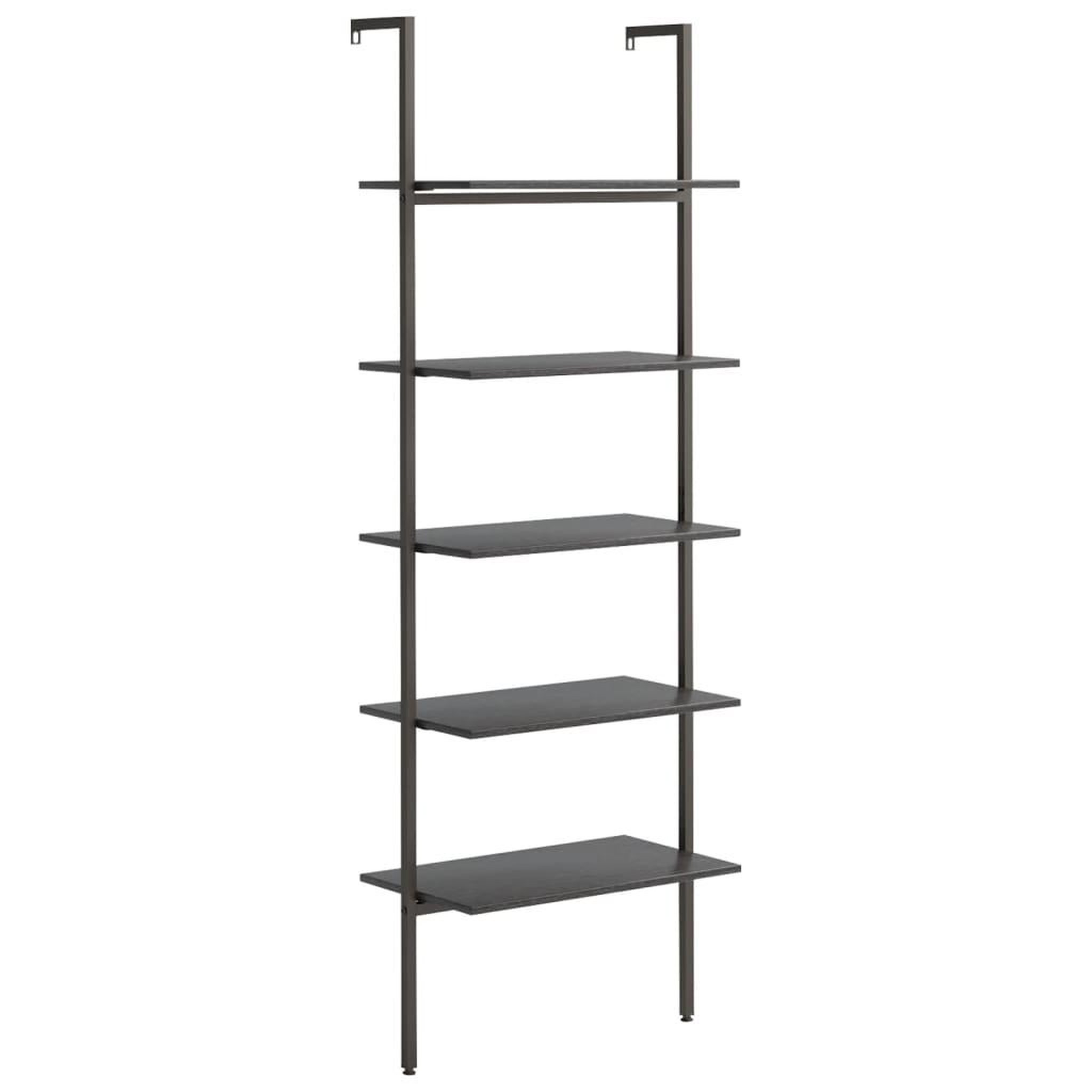 Voir la diapositive 2 : VIDAXL Etagere inclinee a 5 niveaux Noir 64x35x185 cm