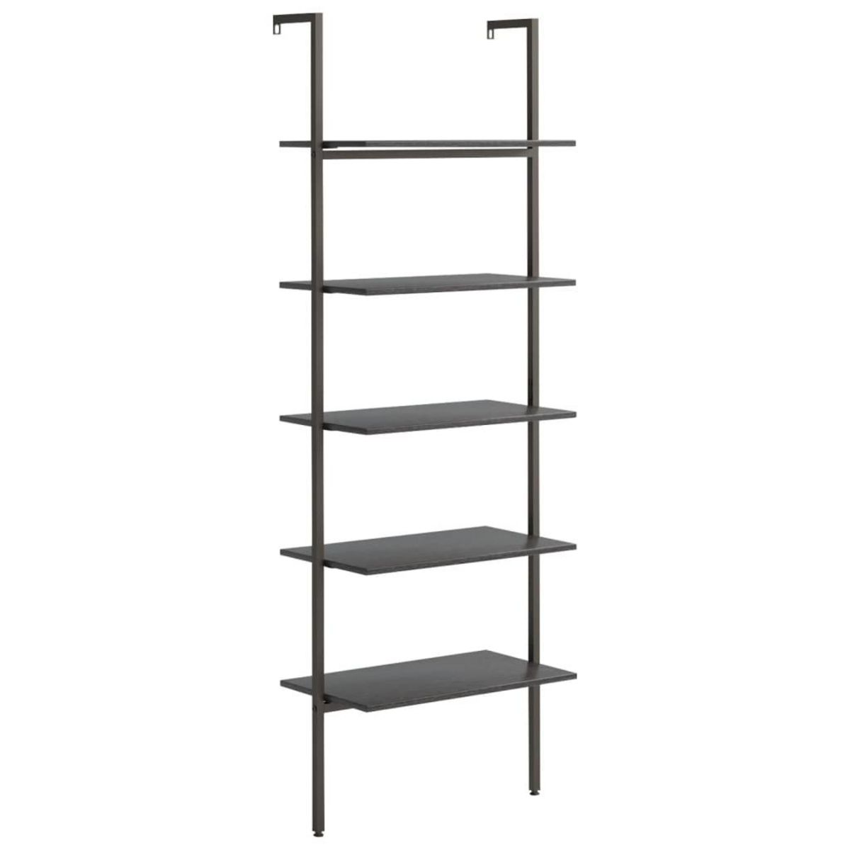 VIDAXL Etagere inclinee a 5 niveaux Noir 64x35x185 cm