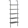 Voir la diapositive 2 : VIDAXL Etagere inclinee a 5 niveaux Noir 64x35x185 cm