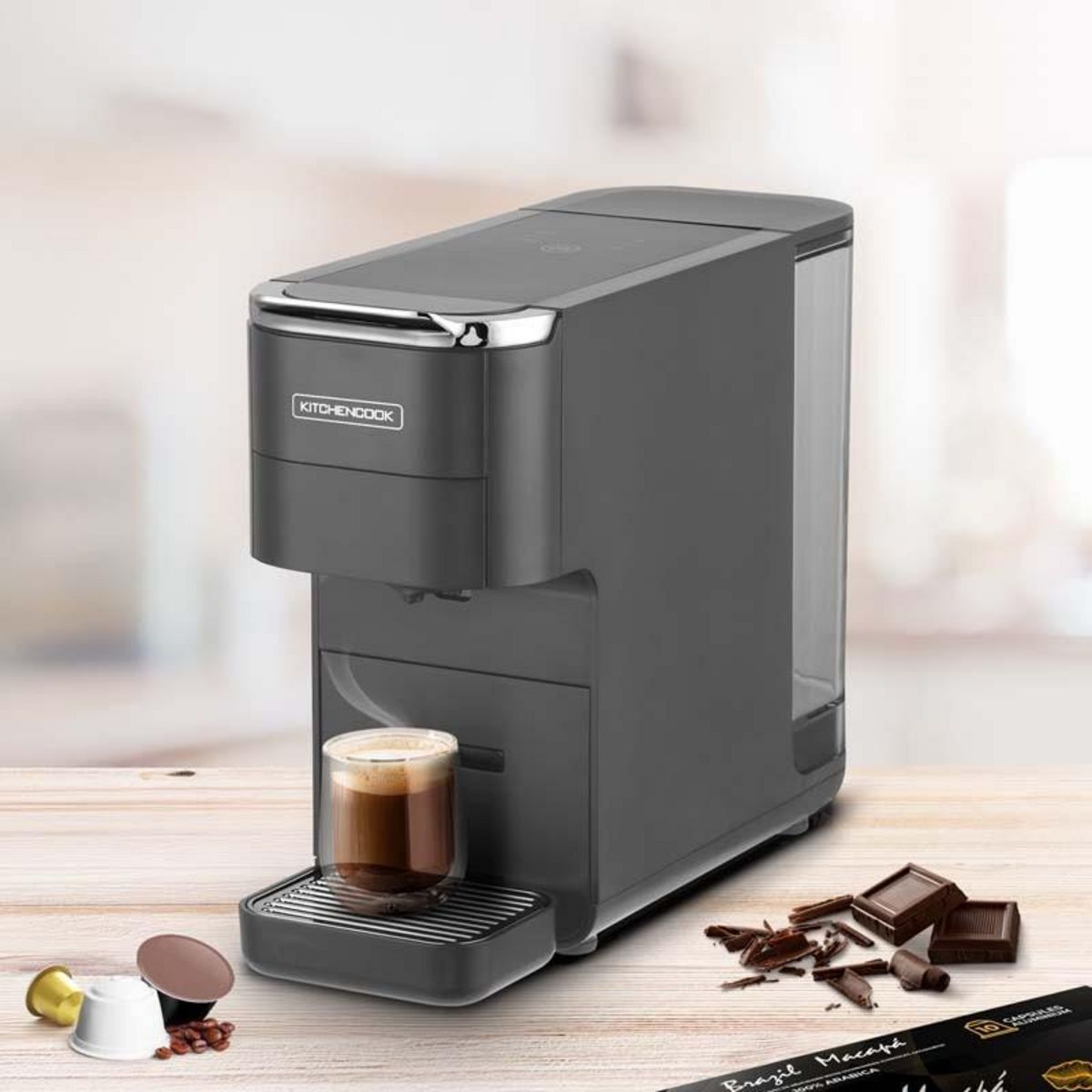 KITCHENCOOK Machine à Café Multi Dosettes Et Café Moulu Multi Ii Grey Kitchencook