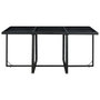 Voir la diapositive 4 : VIDAXL Ensemble a manger d'exterieur 11 pcs coussins poly rotin noir