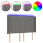 Voir la diapositive 2 : VIDAXL Tete de lit a LED Gris fonce 147x16x118/128 cm Tissu