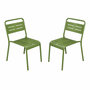 Voir la diapositive 1 : CONCEPT USINE Lot de 2 chaises de jardin empilables vertes BERGAME