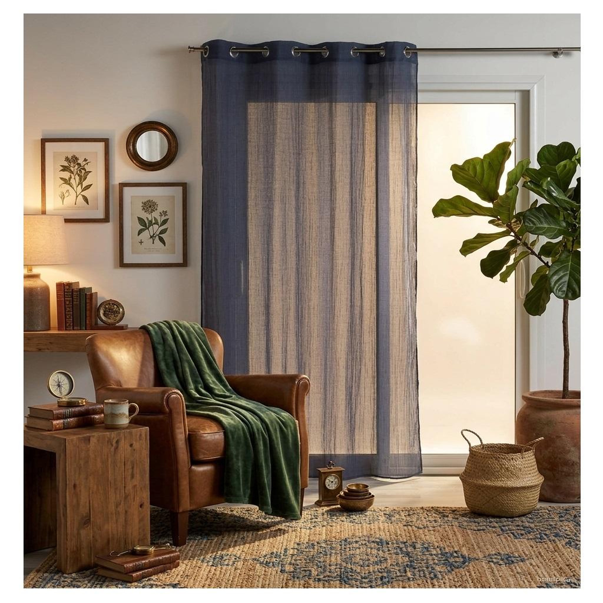 Voir la diapositive 2 : Eden Voilage en polycoton mitsy design et moderne
