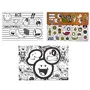  Cahier de dessin Smiley livre de coloriage Stickers Regle Pochoir Emoji