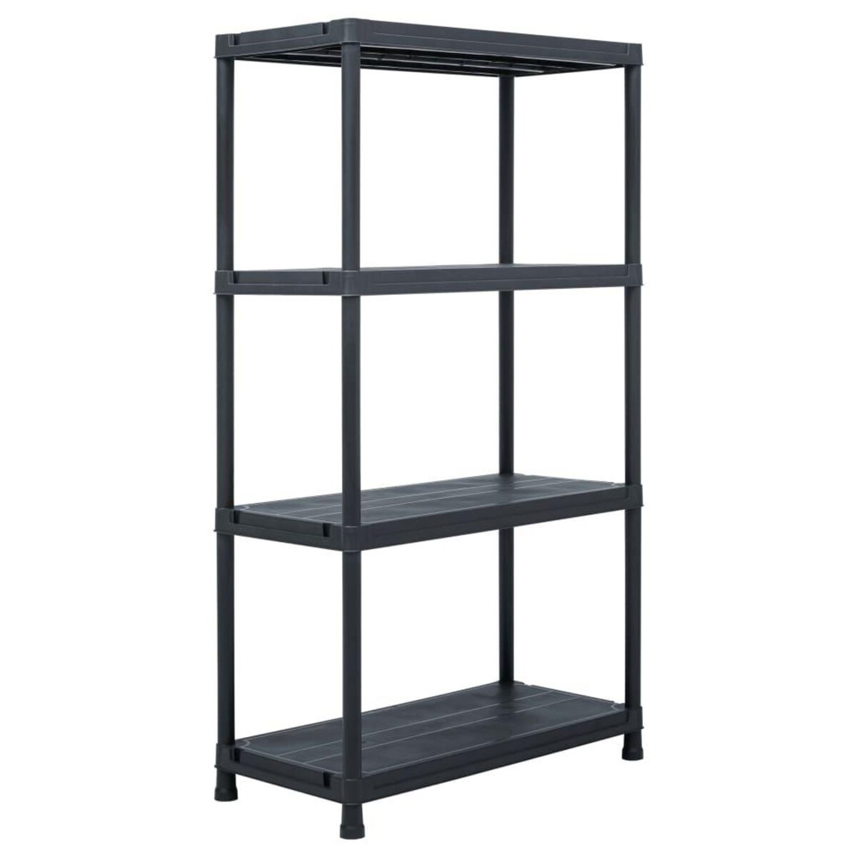 VIDAXL Etagere de rangement Noir 100 kg 60x30x138 cm Plastique