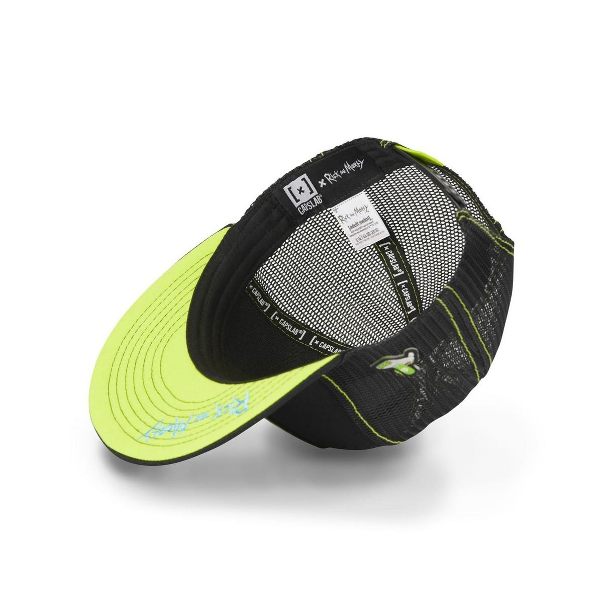 CAPSLAB Casquette snapback  visière plate avec filet Rick et Morty Rick
