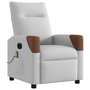 Voir la diapositive 4 : VIDAXL Fauteuil de massage inclinable electrique gris nuage tissu