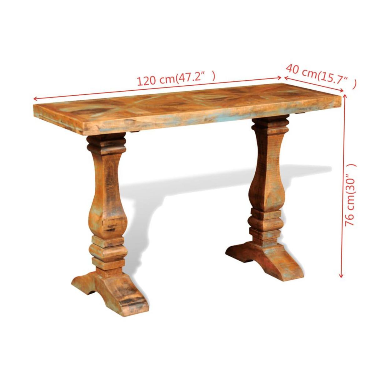 VIDAXL Table console Bois de recuperation massif