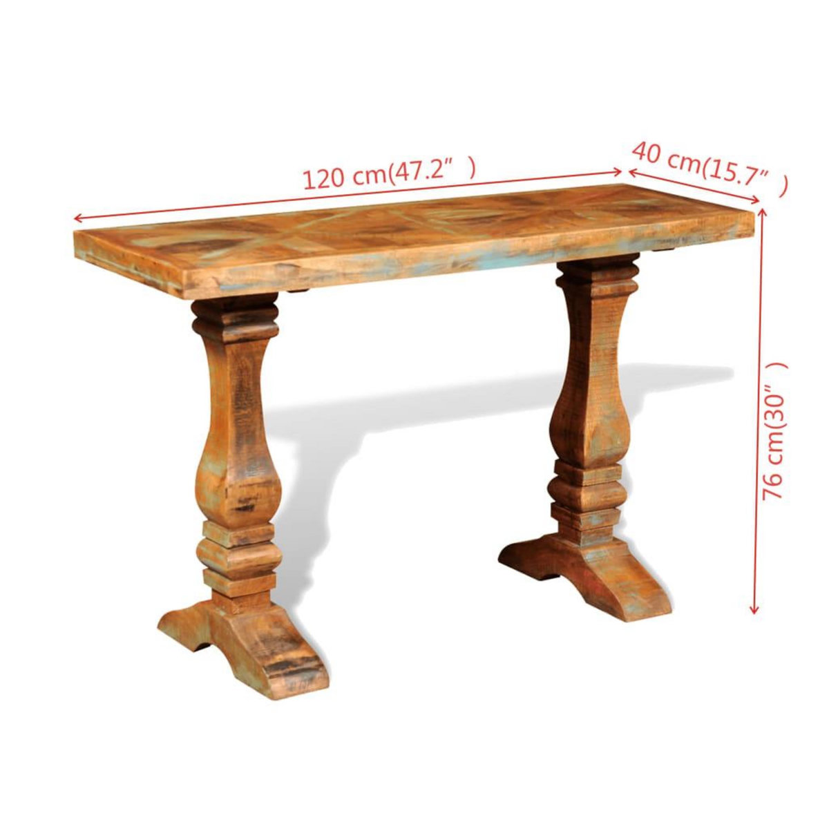VIDAXL Table console Bois de recuperation massif