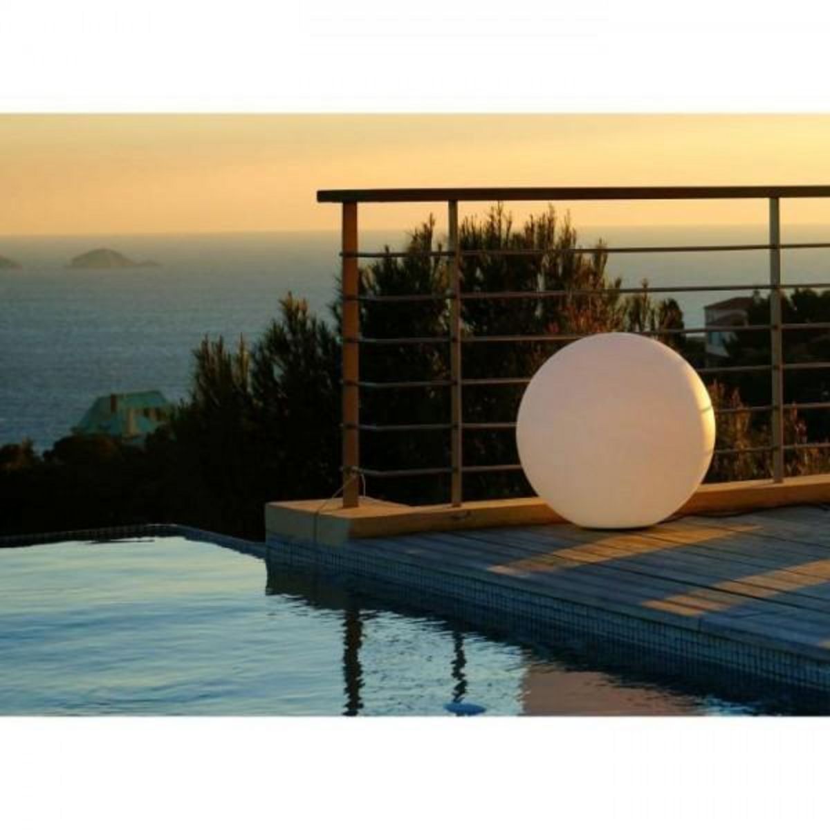 Lumisky LUMISKY - Boule lumineuse filaire pour extérieur LED - blanc BOBBY - 40cm culot E27