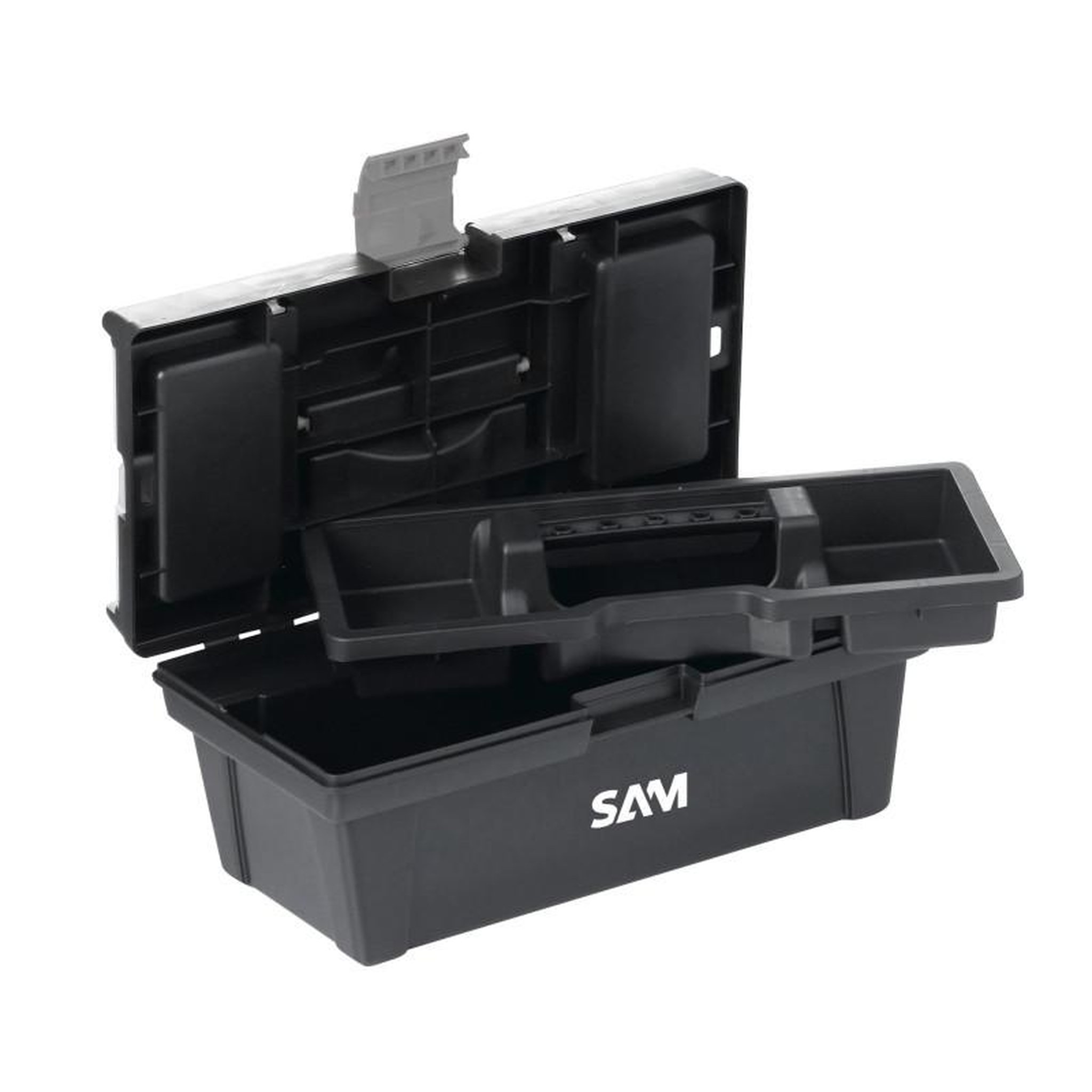 Voir la diapositive 2 : SAM OUTILLAGE Lot de 3 caisses à outils en PVC SAM OUTILLAGE CAO PACK