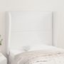 Voir la diapositive 1 : VIDAXL Tete de lit avec oreilles Blanc 93x23x118/128 cm Similicuir