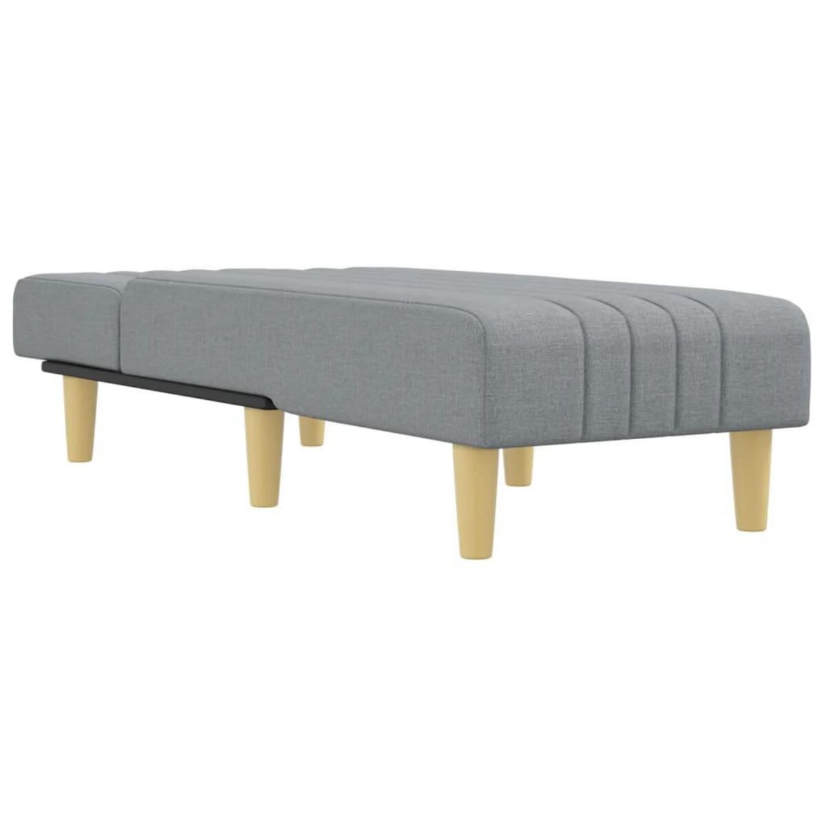 VIDAXL Chaise longue gris clair tissu