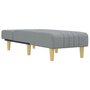 Voir la diapositive 3 : VIDAXL Chaise longue gris clair tissu