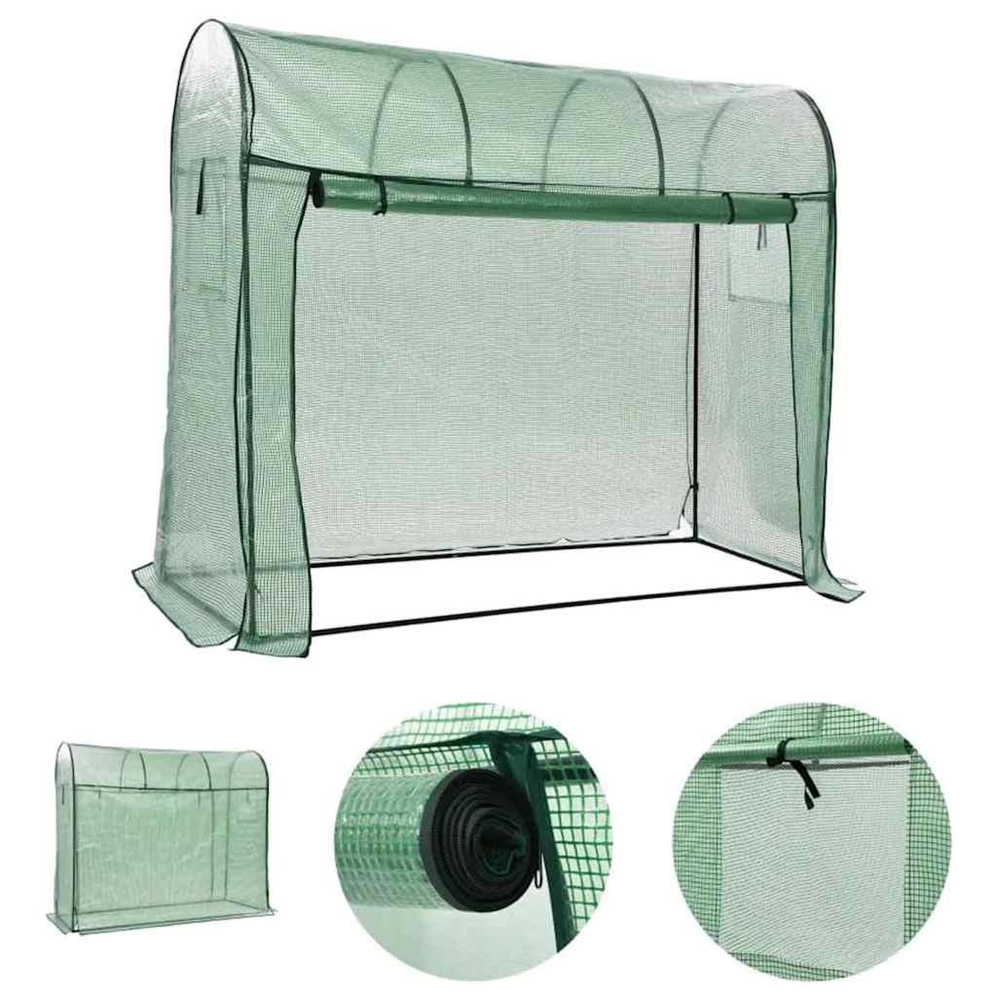 VIDAXL Serre avec porte zippee 200x80x170 cm