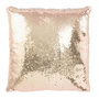Voir la diapositive 1 : Paris Prix Coussin Déco Réversible  Sequin  45x45cm Champagne & Blanc