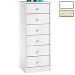 IDIMEX Chiffonnier en pin RONDO, 6 tiroirs