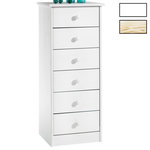 IDIMEX Chiffonnier en pin RONDO, 6 tiroirs. Coloris disponibles : Blanc