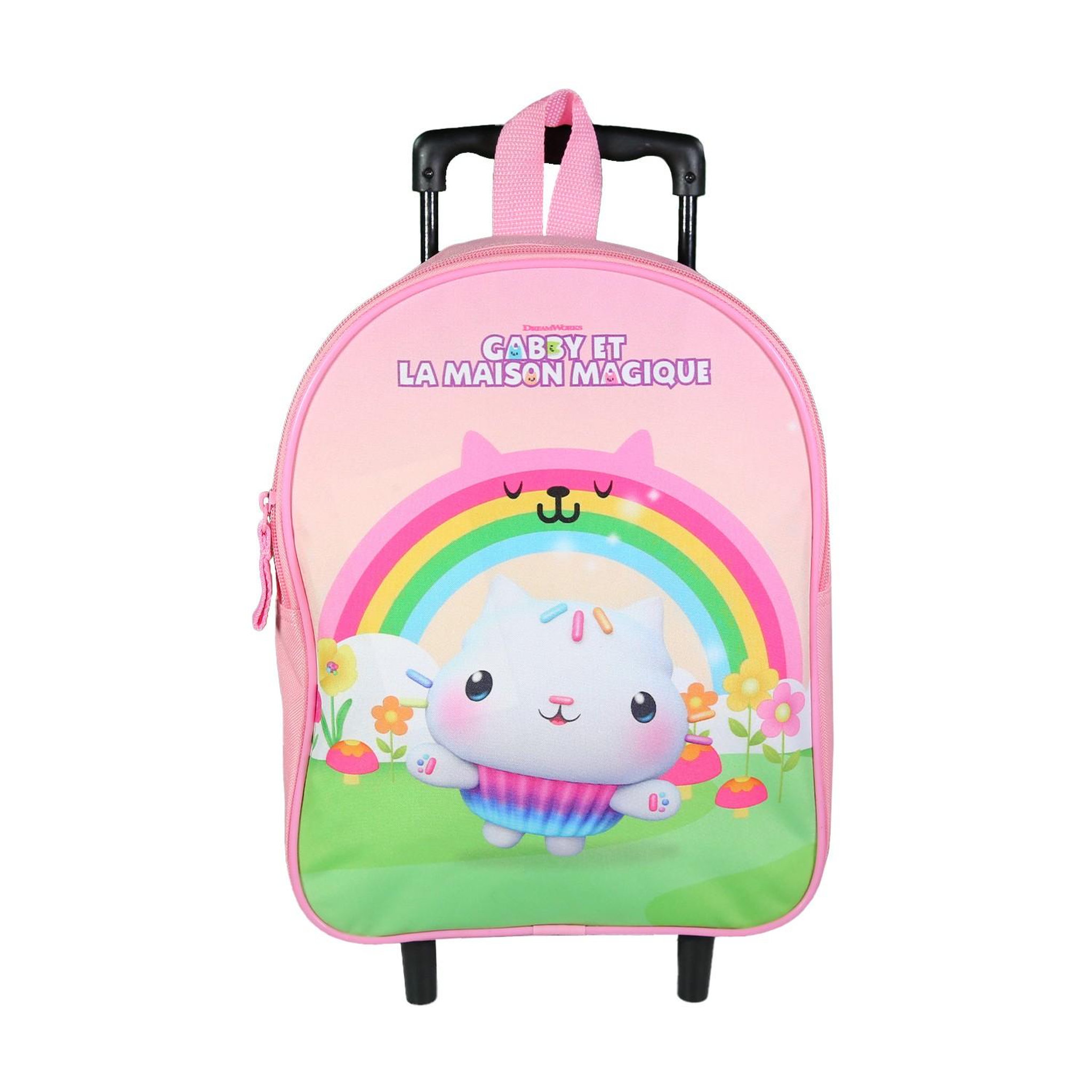 Voir la diapositive 1 : Bagtrotter BAGTROTTER Sac à dos à roulettes 32 cm maternelle  Gabby et la maison magique Rose