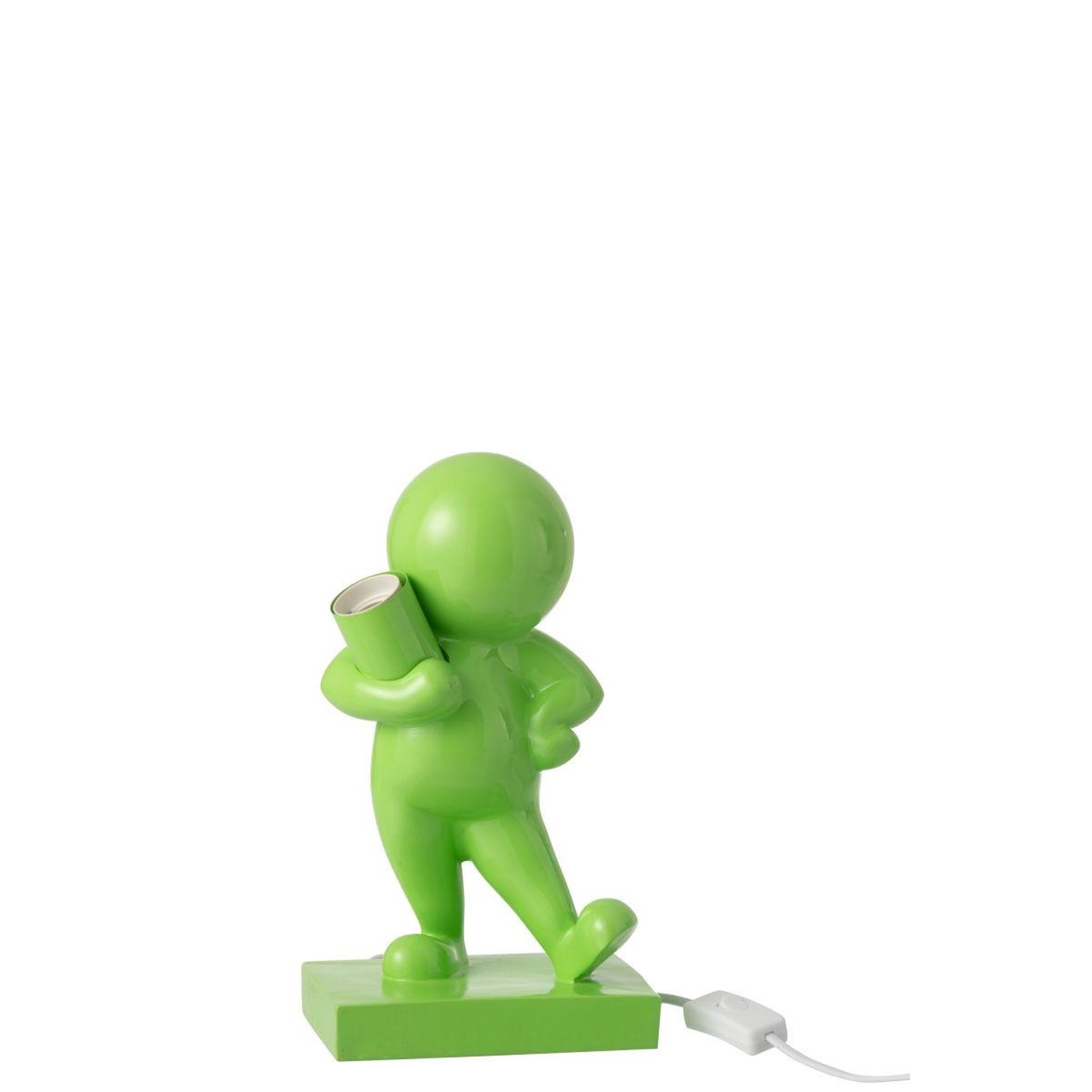 Voir la diapositive 2 : J-LINE Lampe à poser en résine  marcel  30cm vert