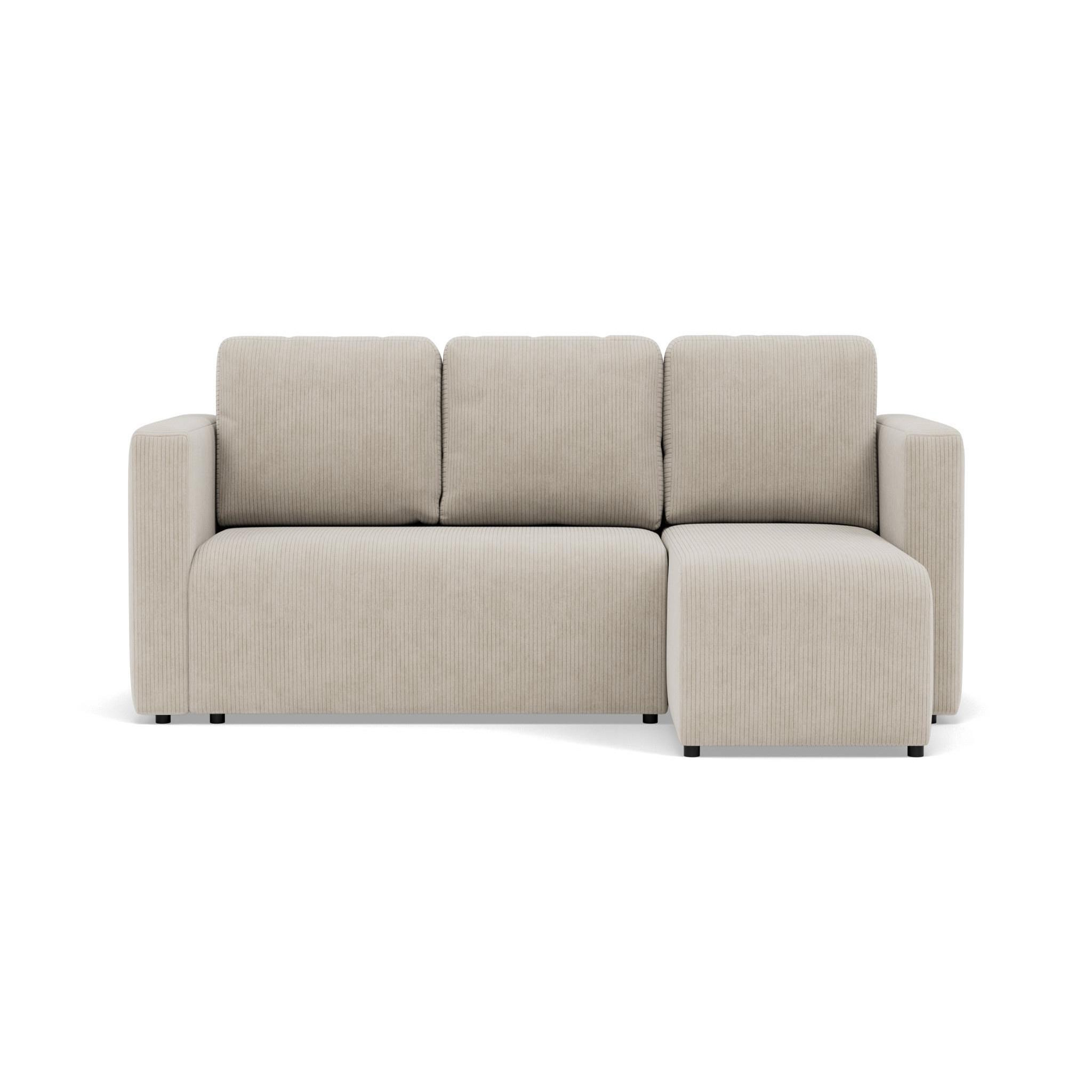 Voir la diapositive 1 : BEST MOBILIER Canopy - canapé d'angle réversible 4 places convertible avec coffre en velours côtelé