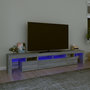 Voir la diapositive 1 : VIDAXL Meuble TV avec lumieres LED Sonoma gris 230x36,5x40 cm