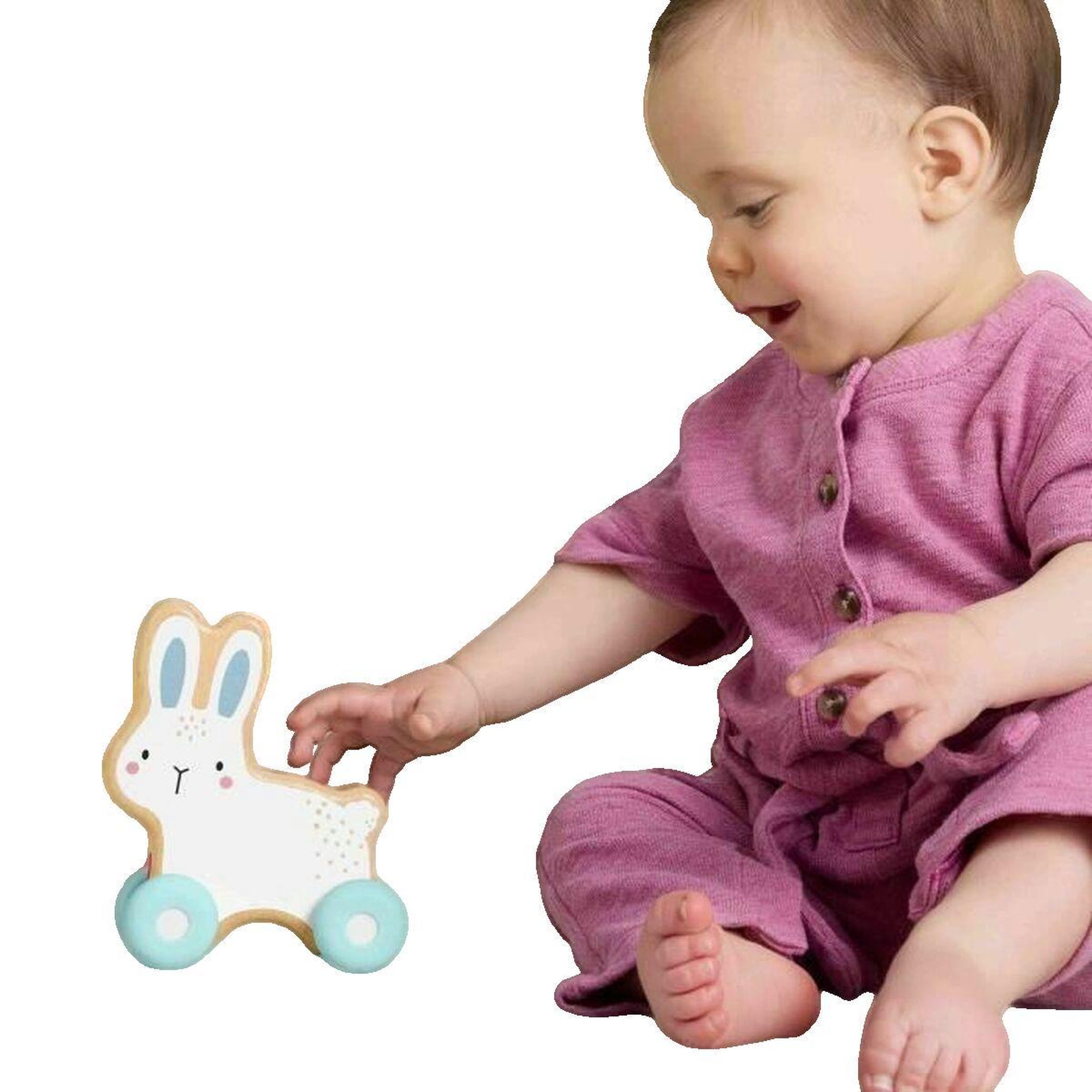 Voir la diapositive 2 : Fischer Jouet à pousser Fischer Lapin coloré