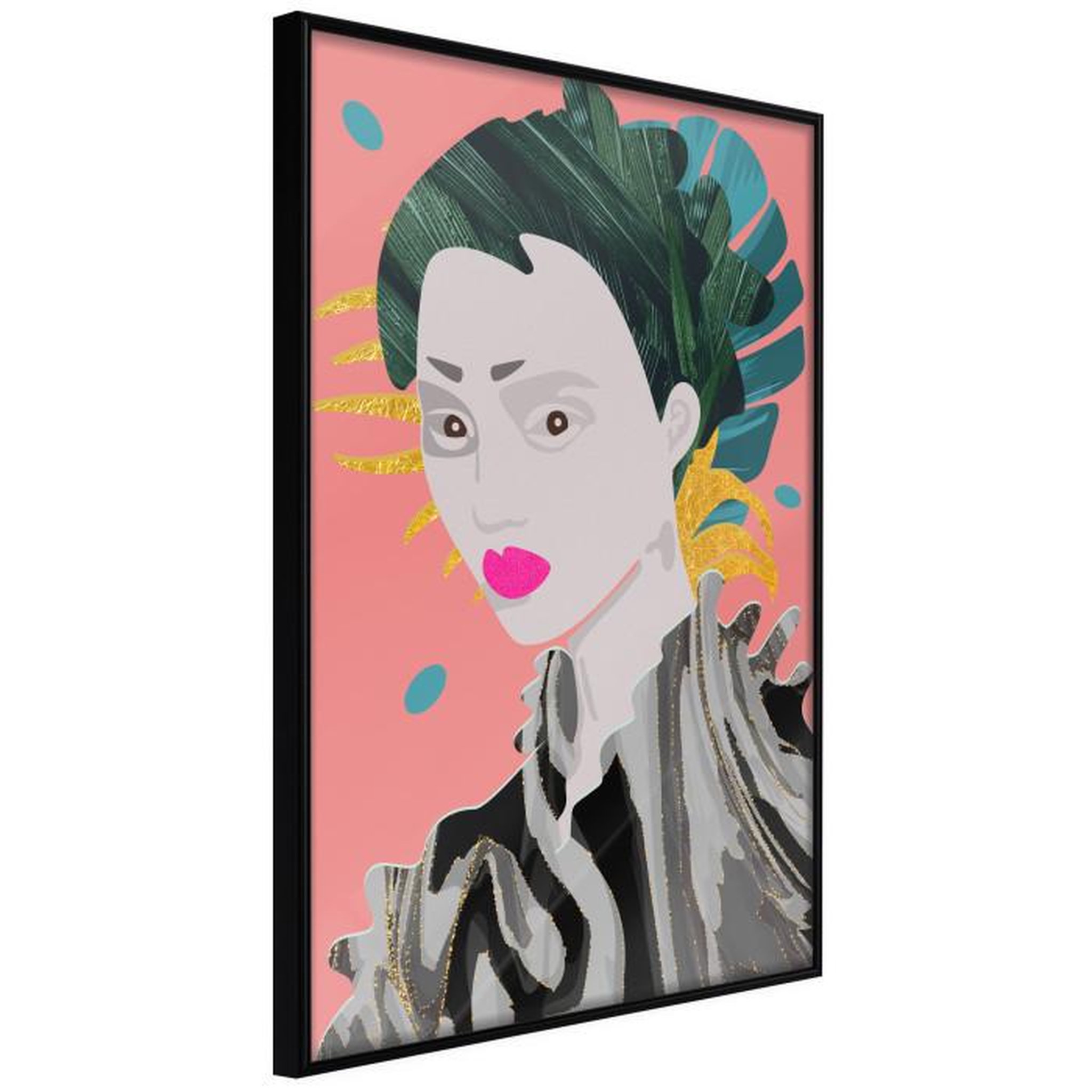 Paris Prix Affiche Murale Encadrée  Geisha. Coloris disponibles : Noir, Jaune