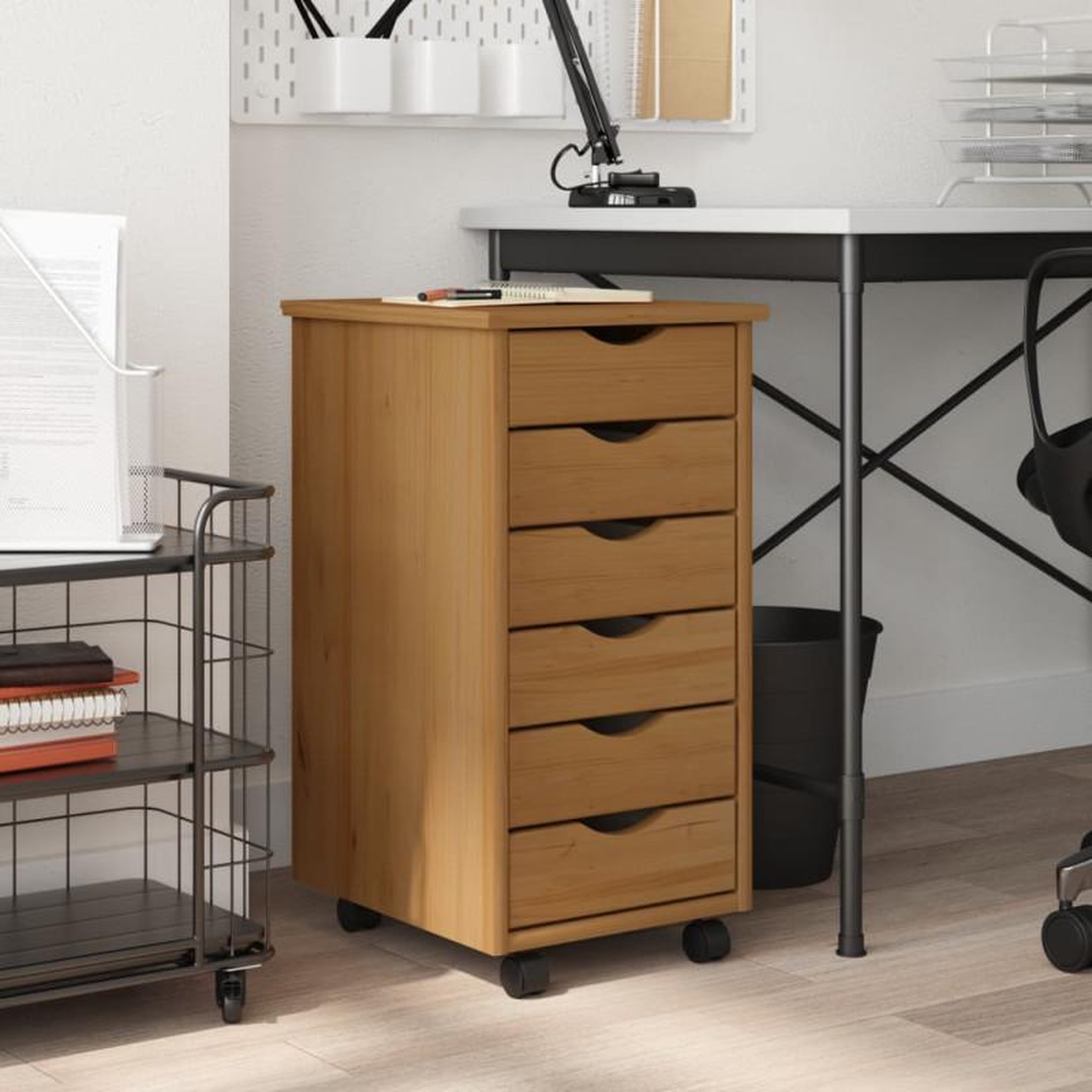 Voir la diapositive 1 : VIDAXL Armoire roulante avec tiroirs MOSS bois de pin marron miel