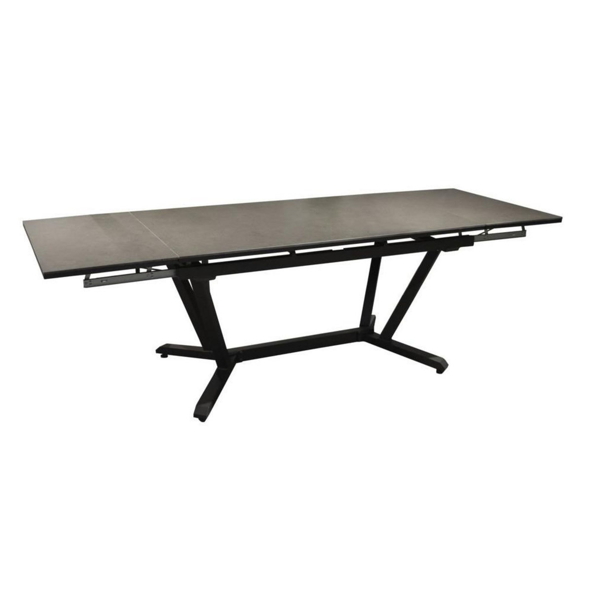 Proloisirs Table de jardin Vita 150/200/250 cm, plateau Kedra® alu ceram kedra - graphite/alley