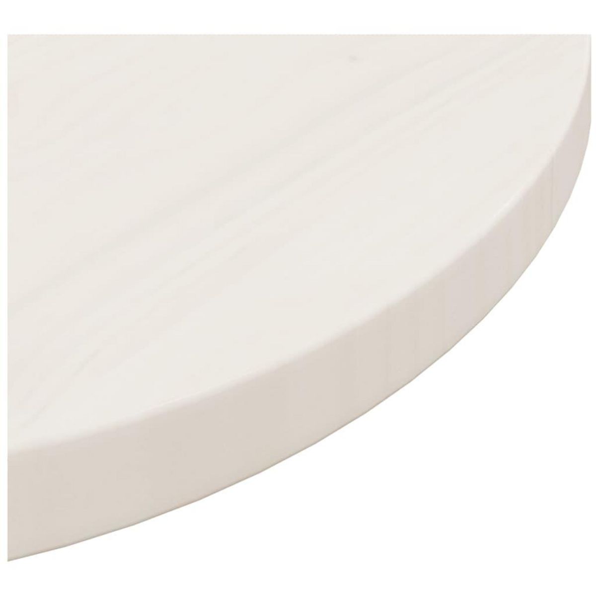 VIDAXL Dessus de table Blanc Ø50x2,5 cm Bois de pin massif