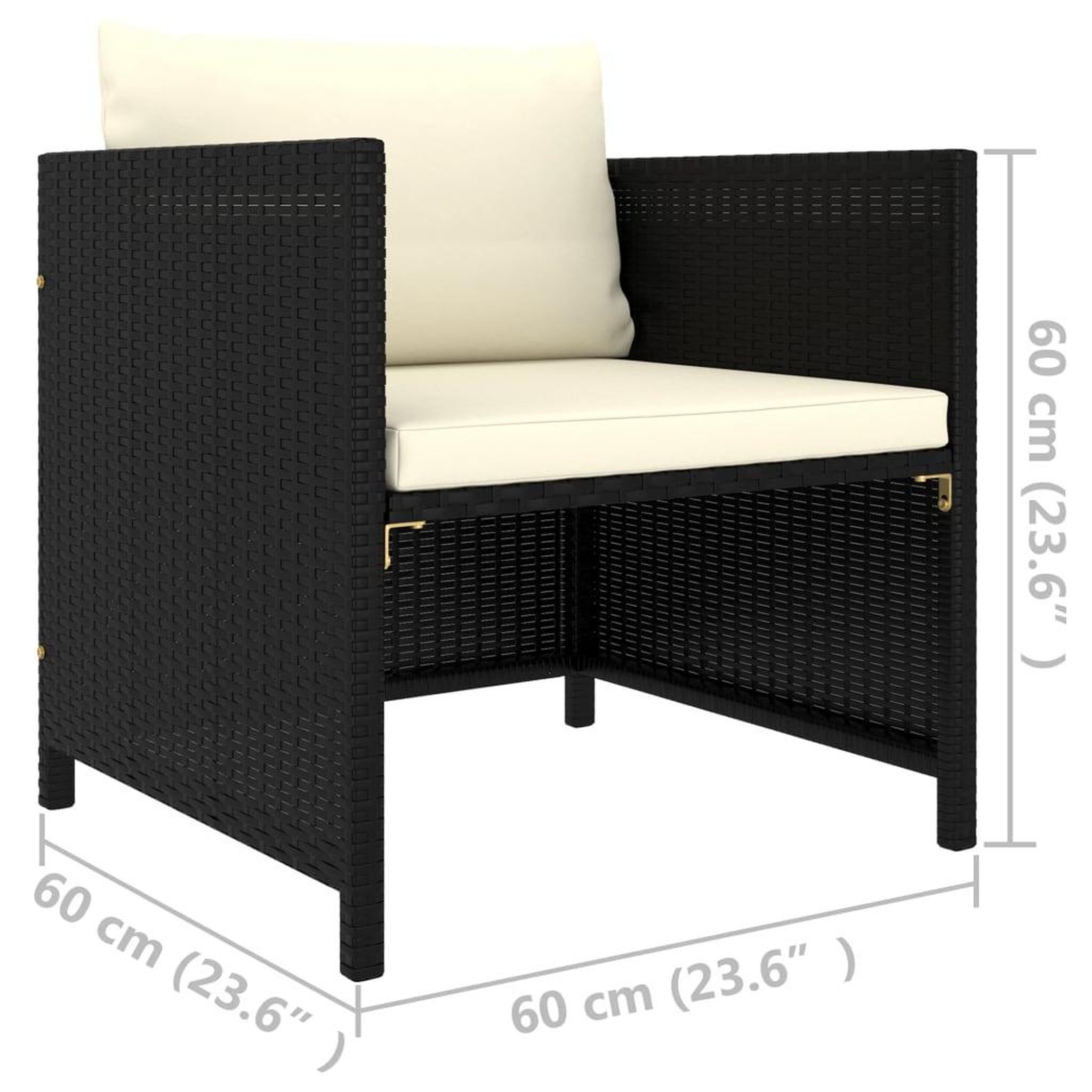 Voir la diapositive 5 : VIDAXL Canape de jardin avec coussins Noir Resine tressee