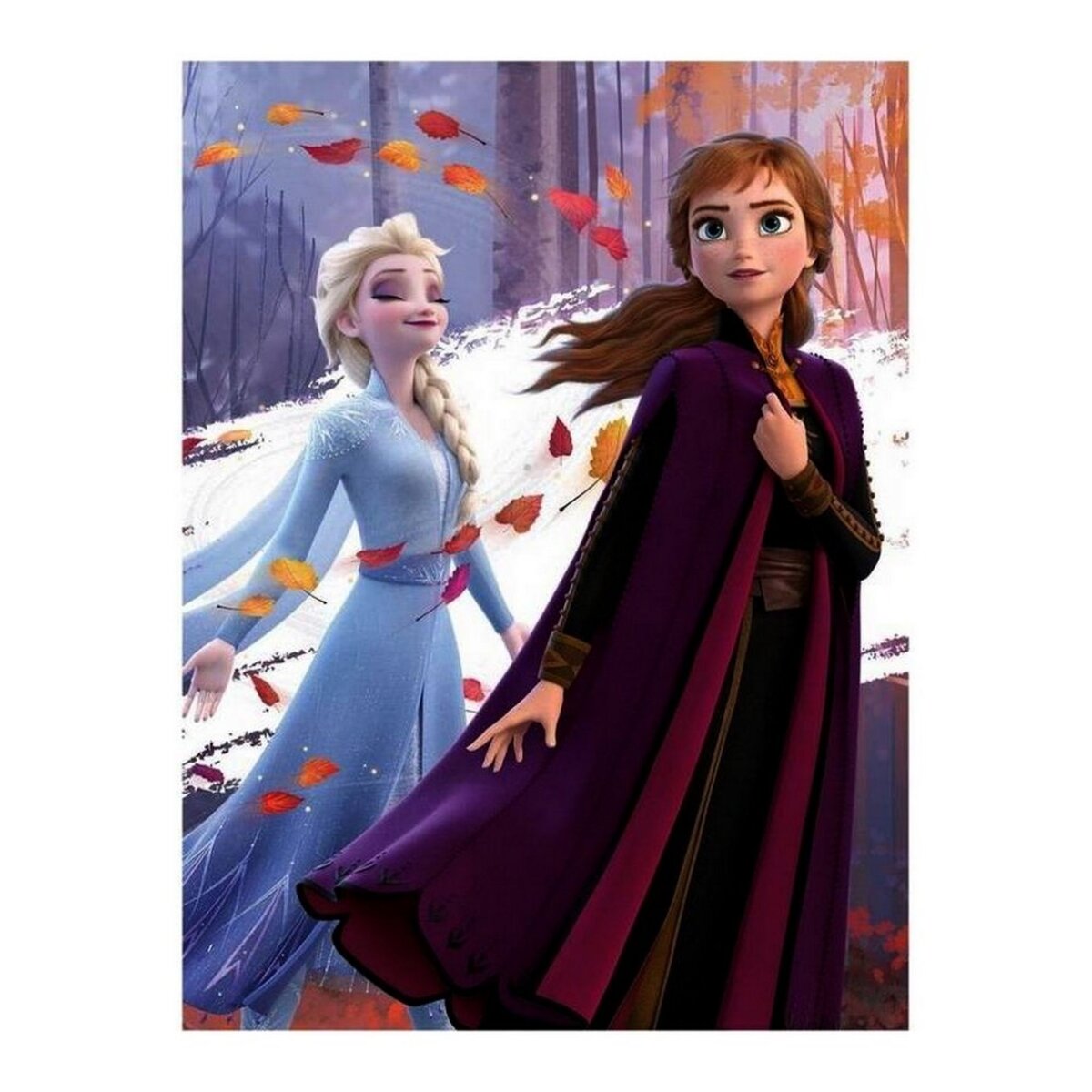 Plaid polaire La Reine des Neiges 2 Couverture Ana Elsa pas cher 