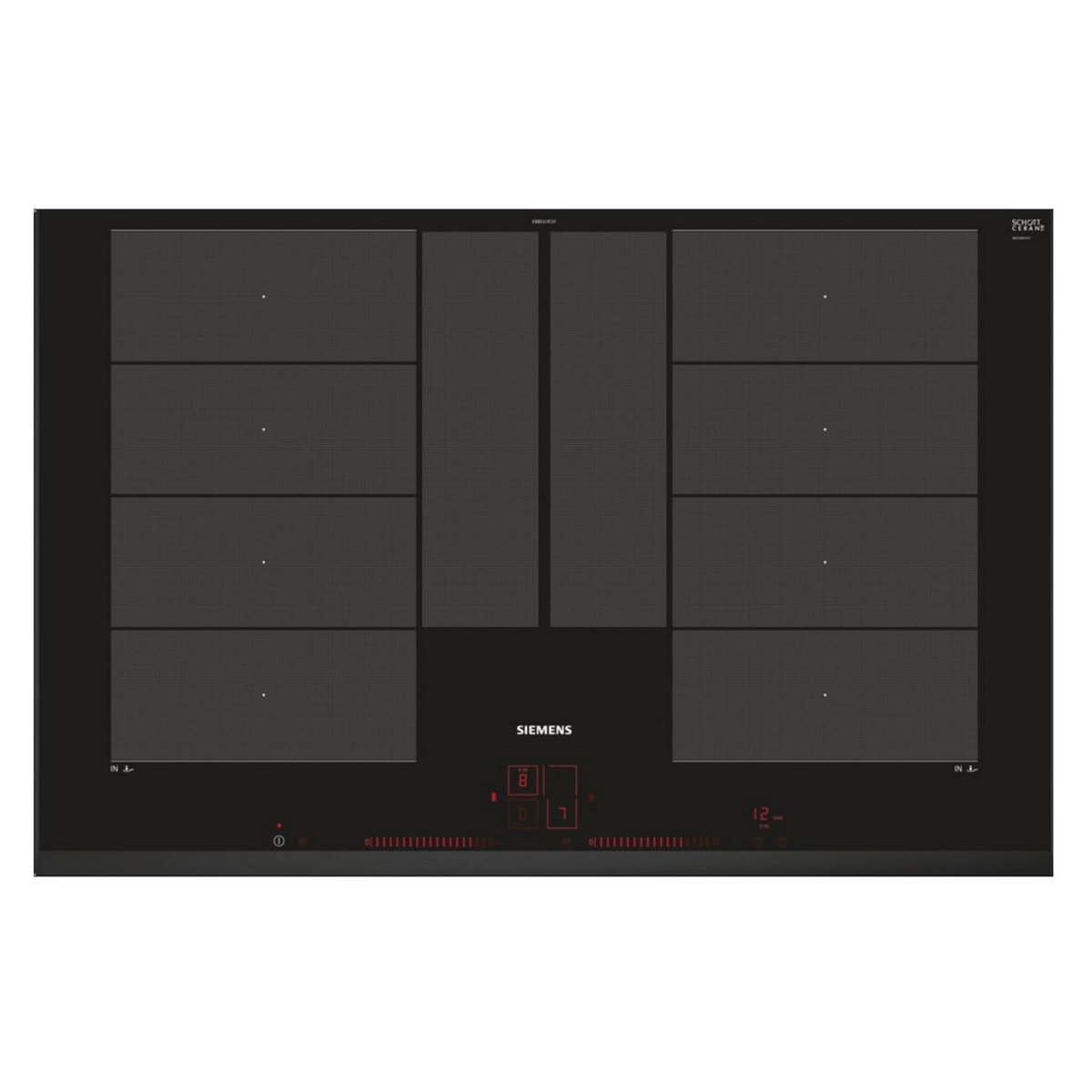 Siemens Table de cuisson induction 80cm 4 feux 7400w - ex851lyc1f