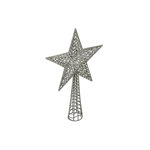 FEERIC LIGHT & CHRISTMAS Cimier Déco Avec Paillettes  Étoile  38cm Argent