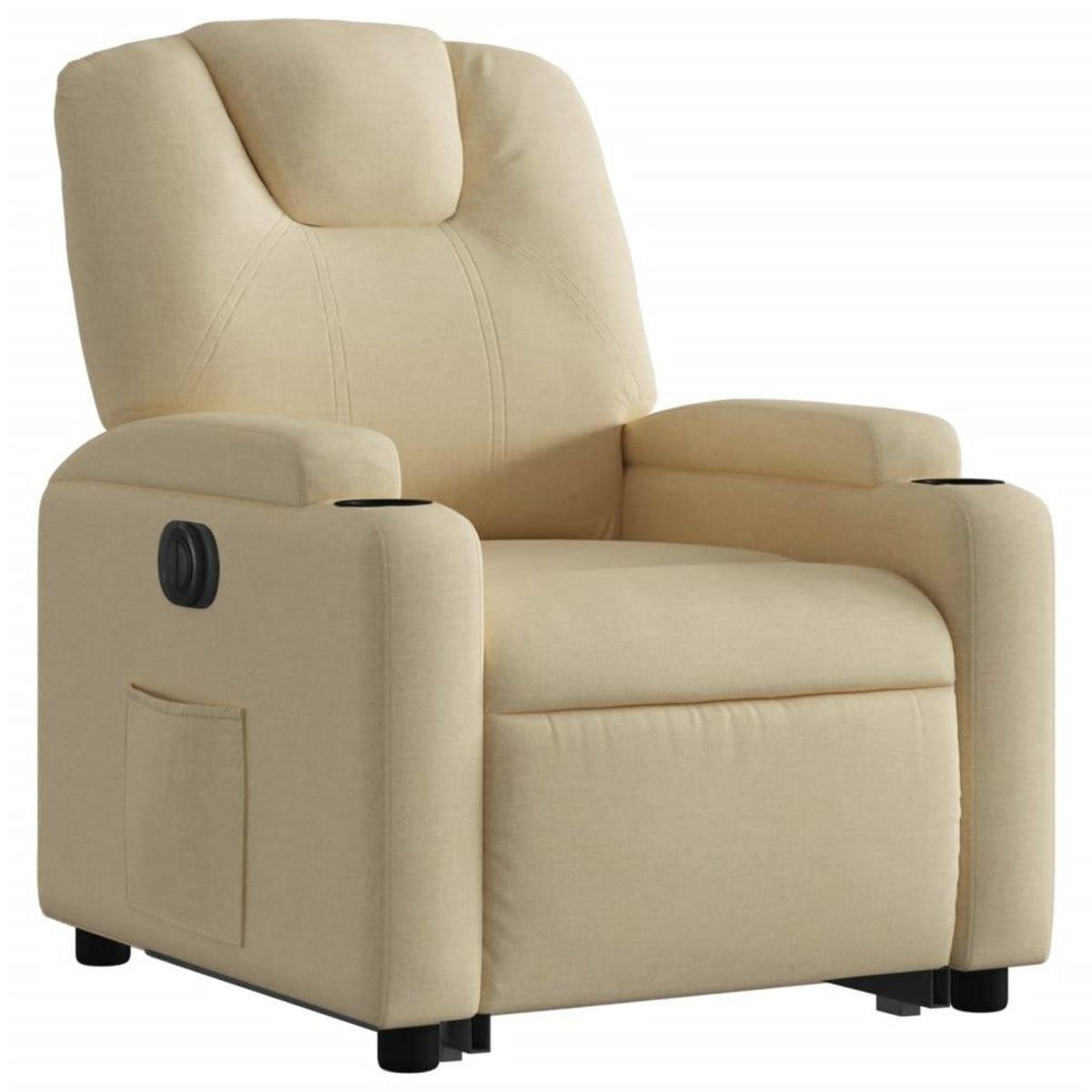 VIDAXL Fauteuil inclinable electrique creme tissu