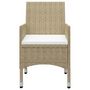 Voir la diapositive 4 : VIDAXL Ensemble a manger de jardin 5 pcs Beige