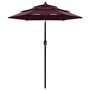 Voir la diapositive 1 : VIDAXL Parasol de jardin a 3 niveaux mat en aluminium rouge bordeaux