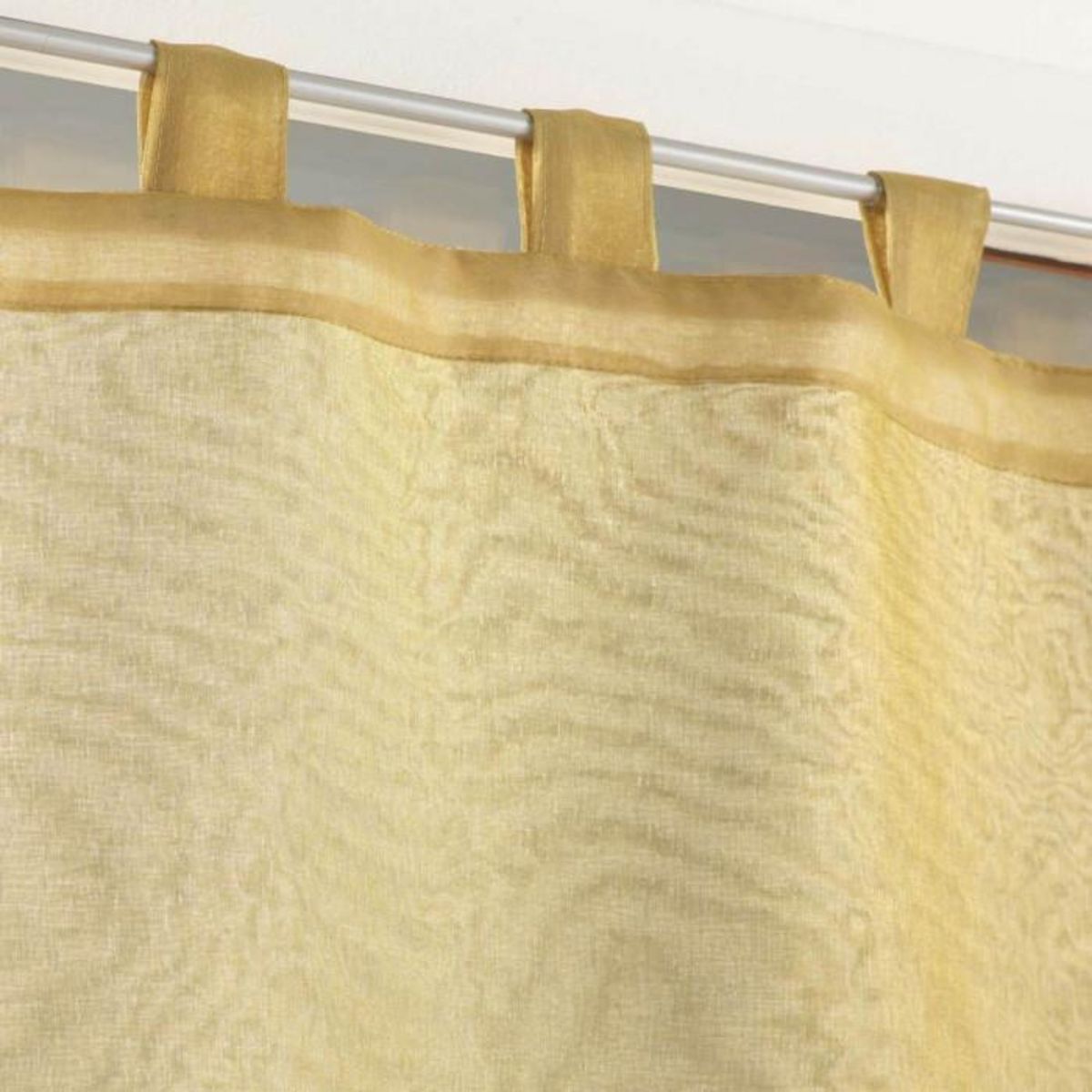 Paris Prix Paire de Voilages  Duetto  60x120cm Miel & Blanc