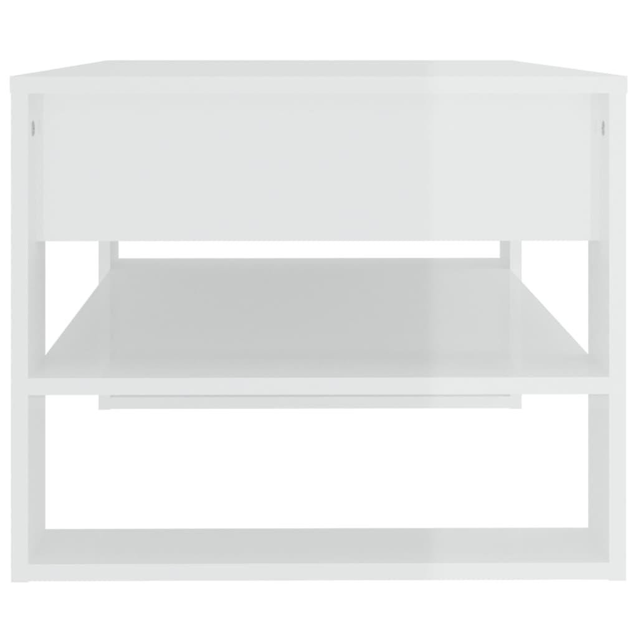 Voir la diapositive 4 : VIDAXL Table basse blanc brillant 102x55x45 cm bois d'ingenierie