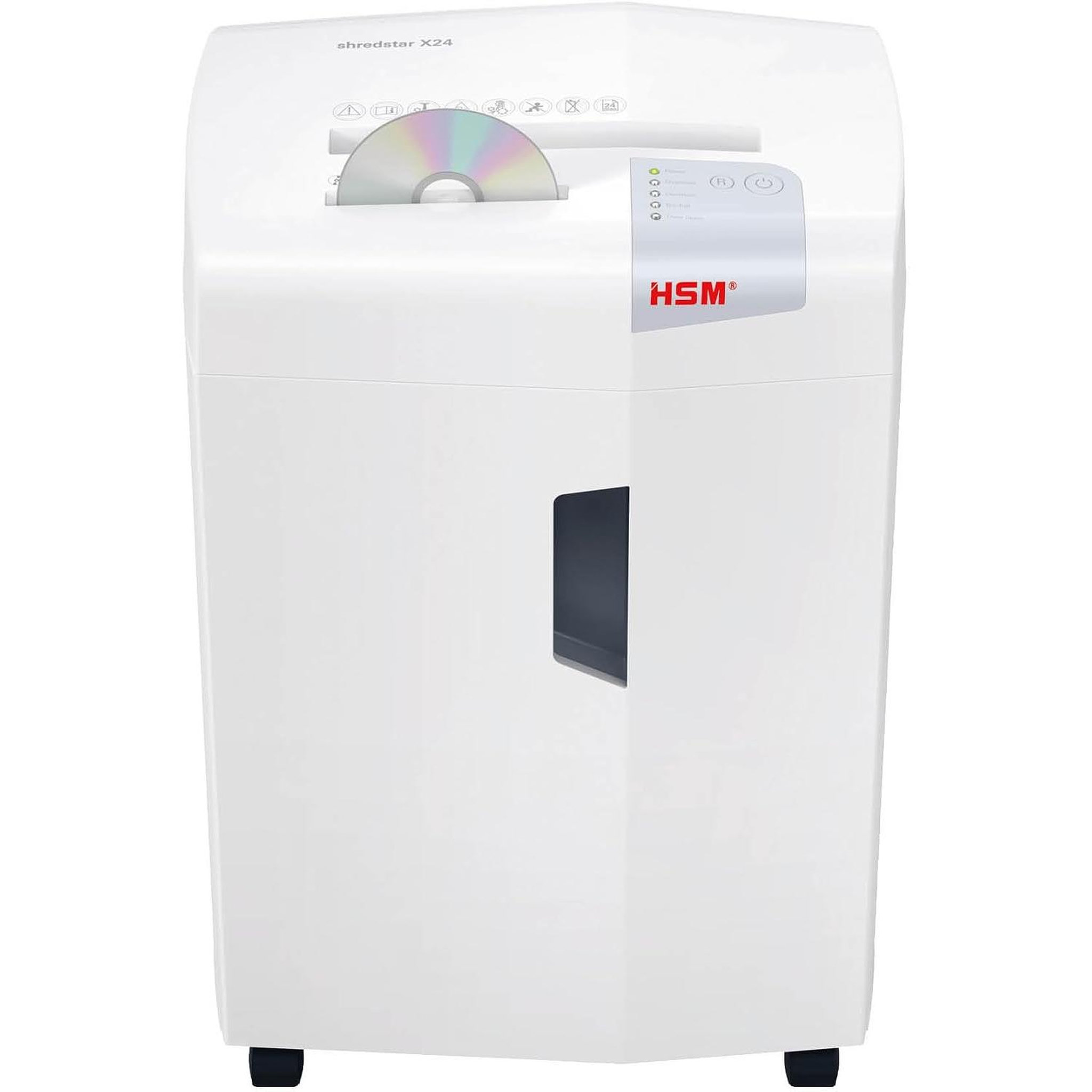 Voir la diapositive 4 : Hsm Destructeur de documents 24 feuilles coupe en particules 4x37mm - 1039111