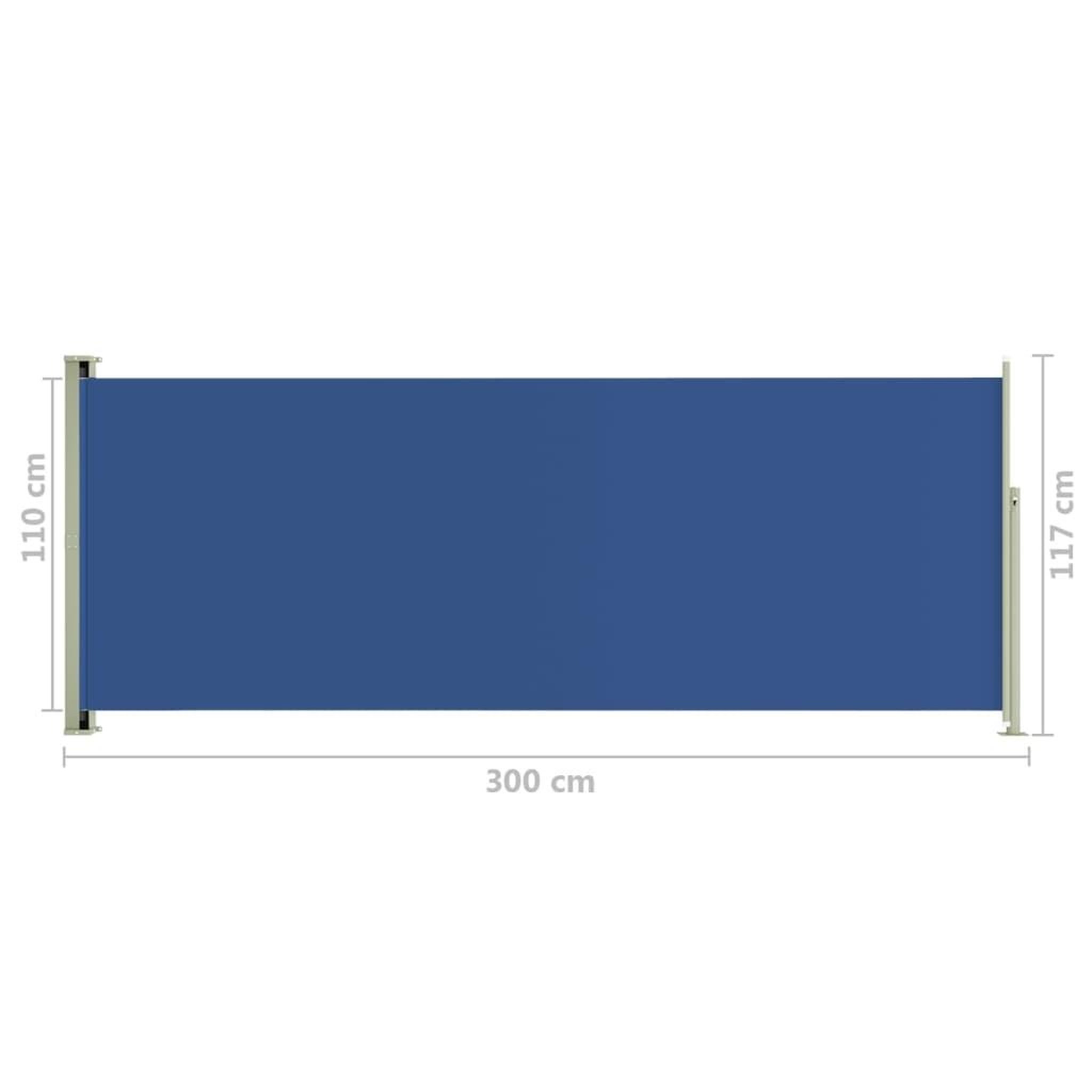 Voir la diapositive 6 : VIDAXL Auvent lateral retractable de patio 117x300 cm Bleu