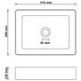 Voir la diapositive 6 : VIDAXL Lavabo de luxe Gris fonce mat 41x30x12 cm Ceramique