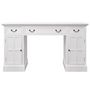 Voir la diapositive 3 : VIDAXL Bureau a double piedestal Blanc 140 x 48 x 80 cm