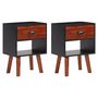 Voir la diapositive 1 : VIDAXL Bois d'acacia massif Tables de chevet 2 pcs 40x30x57 cm